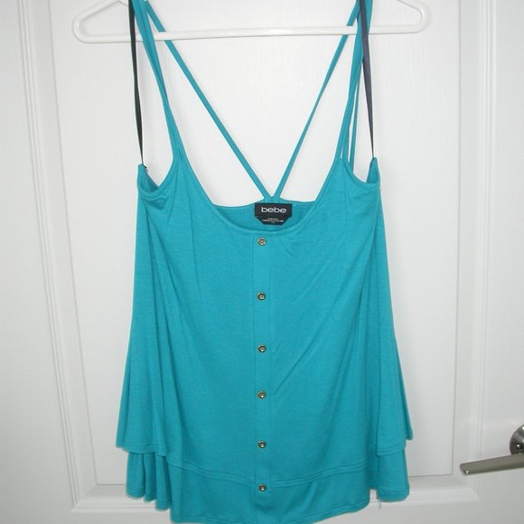 Swishy Turquoise Layered Top - Picture 4 of 5